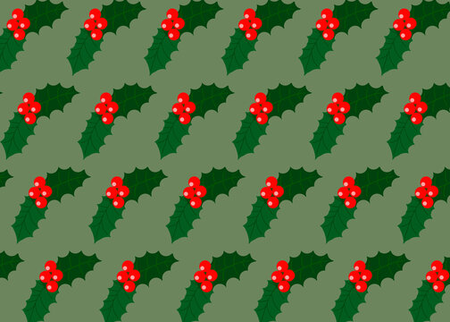 Pattern of rows of mistletoe