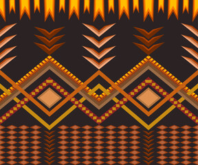 Brown Native American  pattern design for background or wallpaper and clothing .