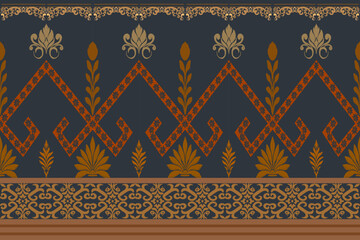 Geometric Ethnic pattern design for background or wallpaper and clothing .