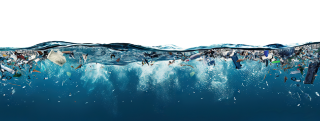 Ocean pollution cut out
