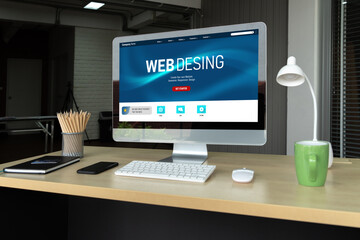 Website design software provide modish template for online retail business and e-commerce