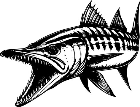 recommend clip art: barracuda lineart