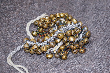 Classical Kathak Ghungroo Set with brass bells tied with cotton string. These are traditional...