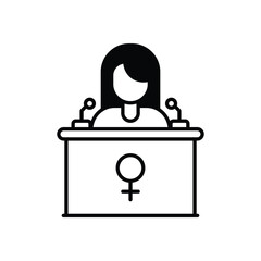 Women in Leadership vector icon