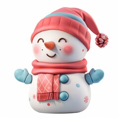 cute snowy icon isolated on white background