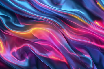 Obraz premium Beautiful texture surface neon wave, design natural abstract background