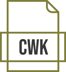 CWK   File icon thick outline sharp corners