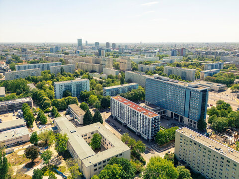 Germany, Berlin, Aerial view ofMitteapartments in summer