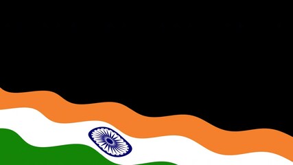 India national flag waving with Alpha Matte