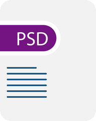 PSD  File icon deep and minimal