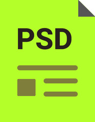 PSD  with deep and minimal colors and folded icon