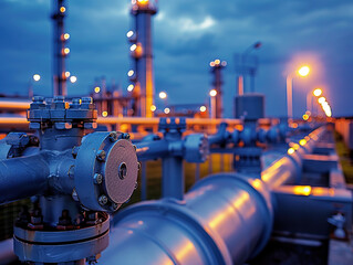 The oil pipeline of the refinery