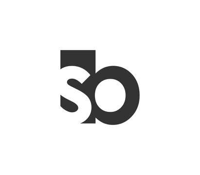 SB creative geometric initial based modern and minimal logo. Letter s b trendy fonts.
