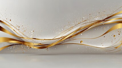 Luxury abstract background with golden lines on dark, modern backdrop concept 3d style. Illustration from vector about modern template deluxe design.