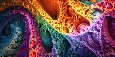 Intricate Digital Fractal Pattern