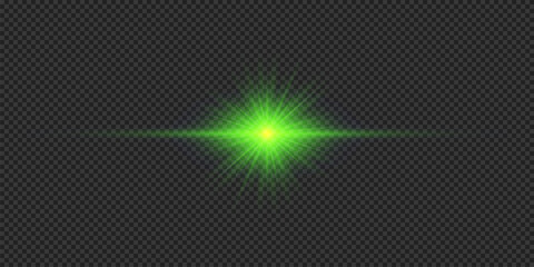 Green horizontal light effect of lens flares