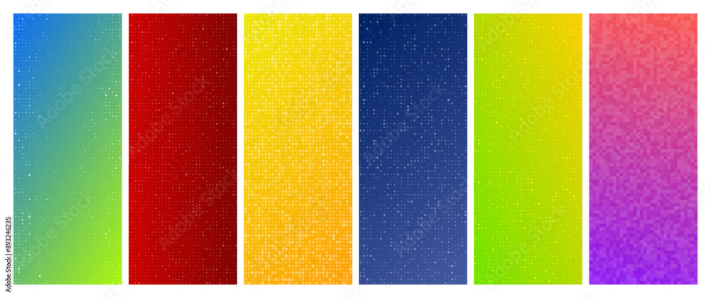 Aufkleber abstract gradient geometric background with squares