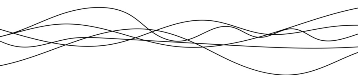 Thin curved wavy lines