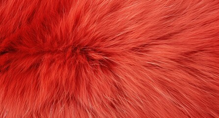 Naklejka premium close-up of vibrant red fur texture