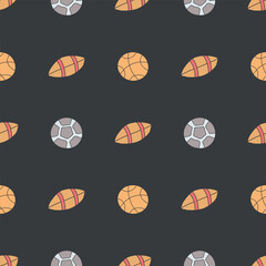 Seamless sport pattern. Background with sports icons