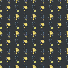 Seamless sport pattern. Background with sports icons