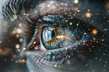 Human Eye Reflecting Bitcoin Blockchain Network Interconnectedness