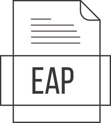 EAP  File icon crisp thick outline sharp corners