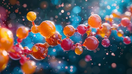 Molecule connection, cellular structure structure.
