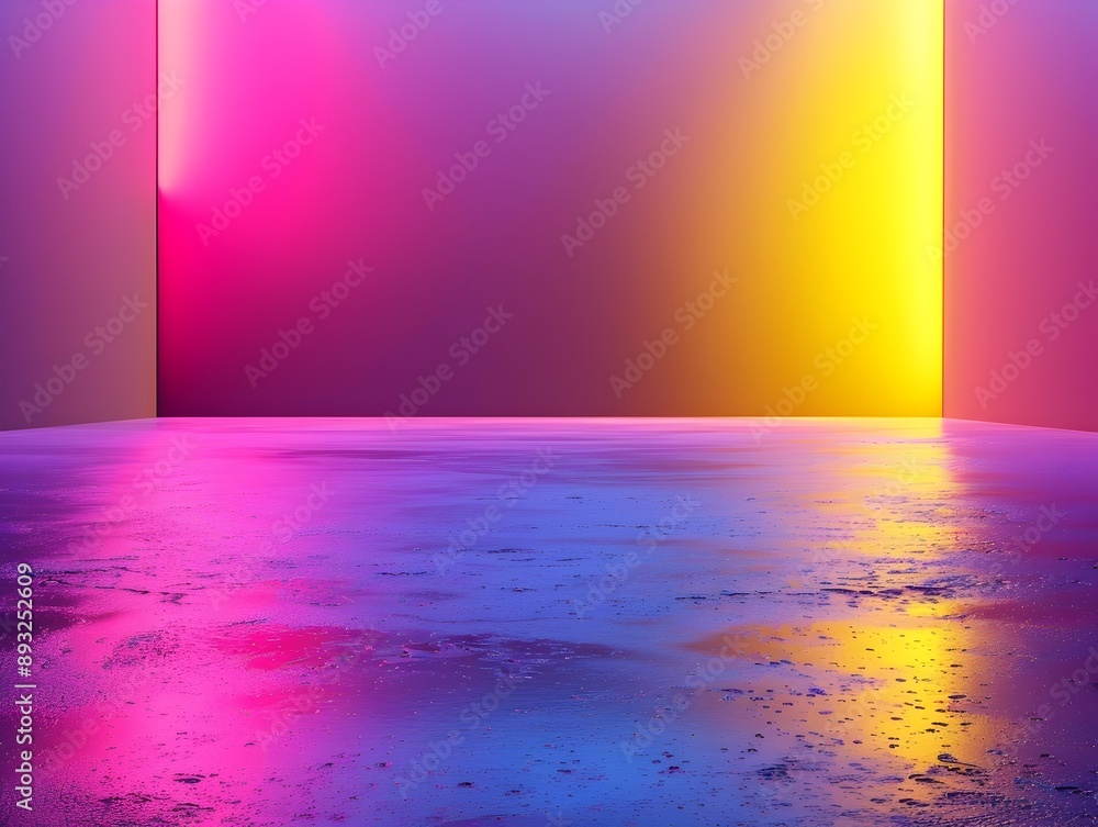 Poster neon gradient backdrop for dynamic product displays and presentations