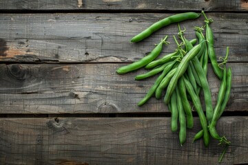 French Beans on the old wood