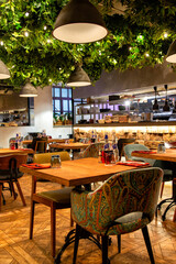 Interior of cozy restaurant in the modern style
