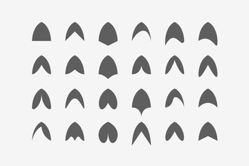 Arrow head, bullet vector set collection