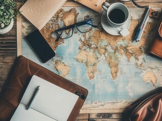 Mobile work setup, adventure, remote job, freedom, digital nomad lifestyle