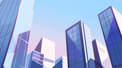 A futuristic skyscraper with a sleek, reflective glass facade rising against a clear blue sky, showcasing modern urban architecture and advanced design