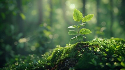 green leaves in the forest