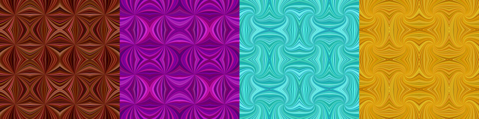 Fototapeta premium Abstract seamless curved stripe pattern set