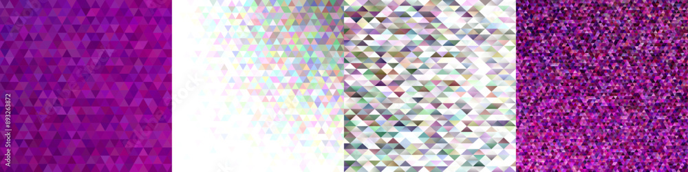 Poster abstract triangle polygon background set