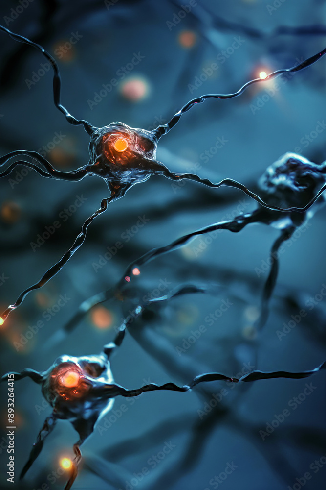 Poster a detailed and colorful illustration of nanorobots enhancing human abilities, depicting tiny robots 