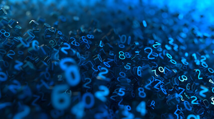 Abstract Mathematical Pattern with Random Scattered Decimal Numbers on Dark Background