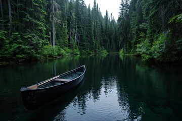 Obraz premium Leisurely uncharted wilderness exploration captures the essence of relaxed adventure in unexplored natural landscapes.