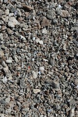 Abstract natural beige background made of small stones pebbles