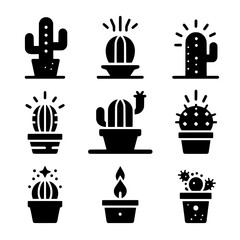 cactus set vector illustration isolated