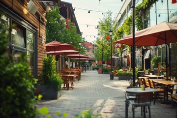 Sunny Day in a European Courtyard