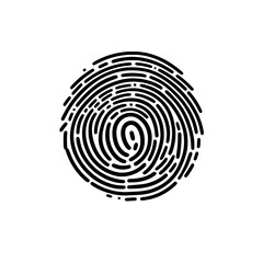 Fingerprint Vector Illustration Isolated