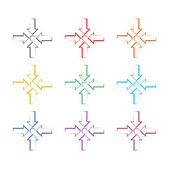 Alignment icon isolated on white background. Set icons colorful