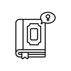 Feminist Literature vector icon