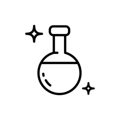 Aromatherapy concept. Dropper, bottle with pipette simple line icon. Beauty essence, serum or essential oil. Vector illustration for beauty shop.