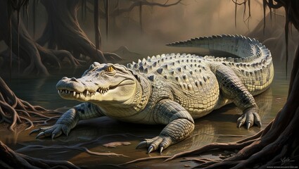 Fototapeta premium iguana on the rock