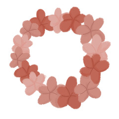 pink rose frame isolated on white vector