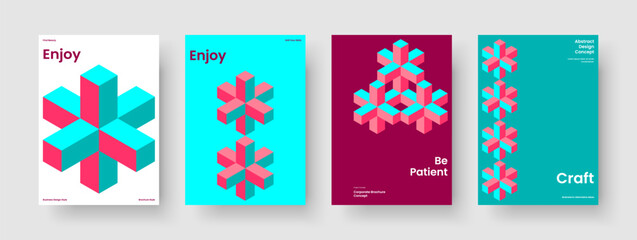 Obraz premium Creative Report Layout. Isolated Business Presentation Design. Abstract Background Template. Brochure. Banner. Poster. Flyer. Book Cover. Catalog. Journal. Portfolio. Brand Identity. Magazine